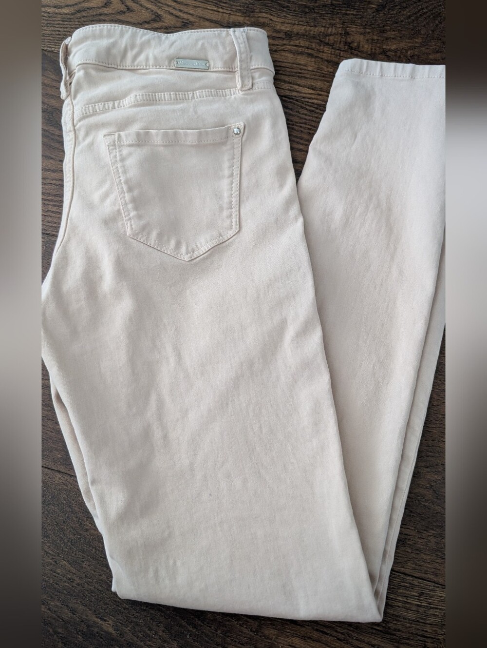 Massimo Dutti Women's Light Cream Skinny Jeans - US6